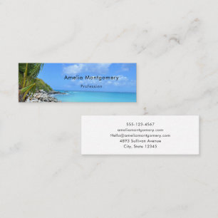 Beautiful Turquoise Tropical Beach Mini Business Card