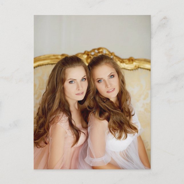 Beautiful Twins in Nighties Postcard (Front)