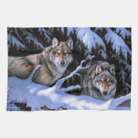 Beautiful Two Wolves Paintings