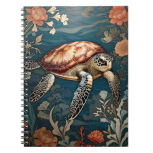 Beautiful Underwater Sea Turtle   Notebook