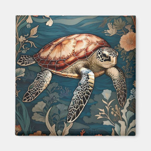 Beautiful  Underwater Swimming Sea Turtle   Magnet