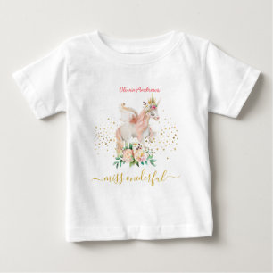 Beautiful Unicorn 1st Birthday Baby T-Shirt