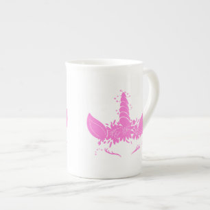 Beautiful unicorn head - Choose background color Bone China Mug