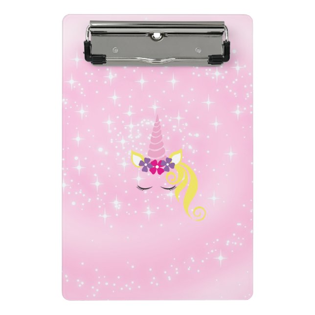 Beautiful Unicorn Mini Clipboard (Front)