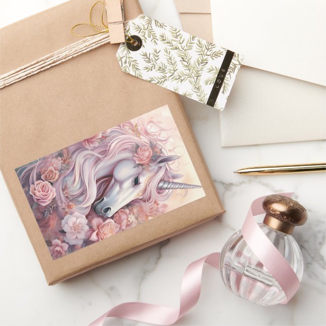 Beautiful Unicorn Rectangular Sticker (Gifting)