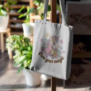 Beautiful Unicorn With Flowers Tote Bag