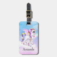 Beautiful Unicorn with Rainbow Mane & Tail