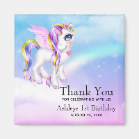 Beautiful Unicorn with Rainbow Mane Thank You