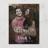 Beautiful Union Modern Save The Date Postcard