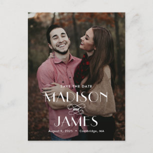 Beautiful Union Modern Save The Date Postcard