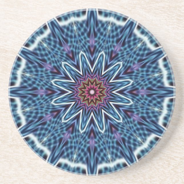 Beautiful unique mandala design coaster (Front)
