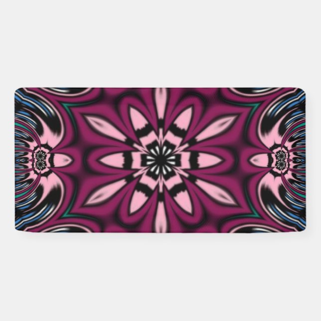 Beautiful unique Mandala flower design Banner (Horizontal)