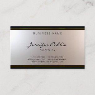 Beautiful Unique Script Modern Design Glamourous Business Card