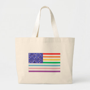 Beautiful USA FLag Large Tote Bag