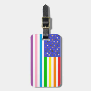 Beautiful USA Flag Luggage Tag