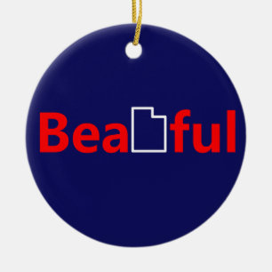 Beautiful Utah Ceramic Tree Decoration