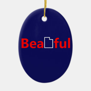 Beautiful Utah Ceramic Tree Decoration