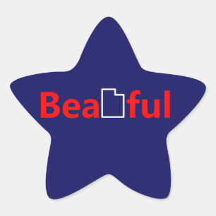 Beautiful Utah Star Sticker