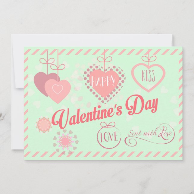 Beautiful Valentine's Day Modern design Boho Holiday Card (Front)