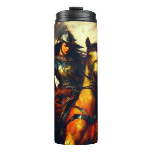 Beautiful Valkyrie on Horseback Thermal Tumbler