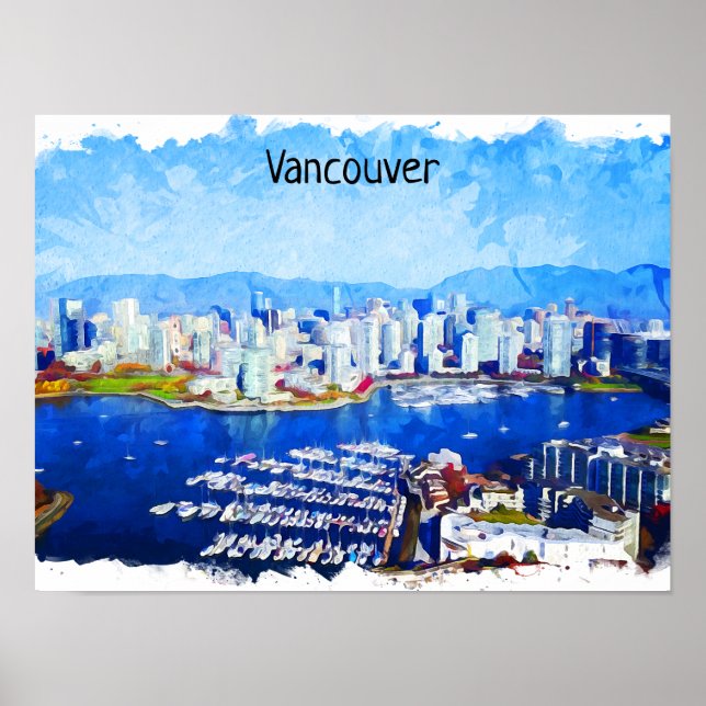 Beautiful Vancouver Canada City View Poster (Front)