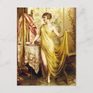 Beautiful Vanitas vintage postcard