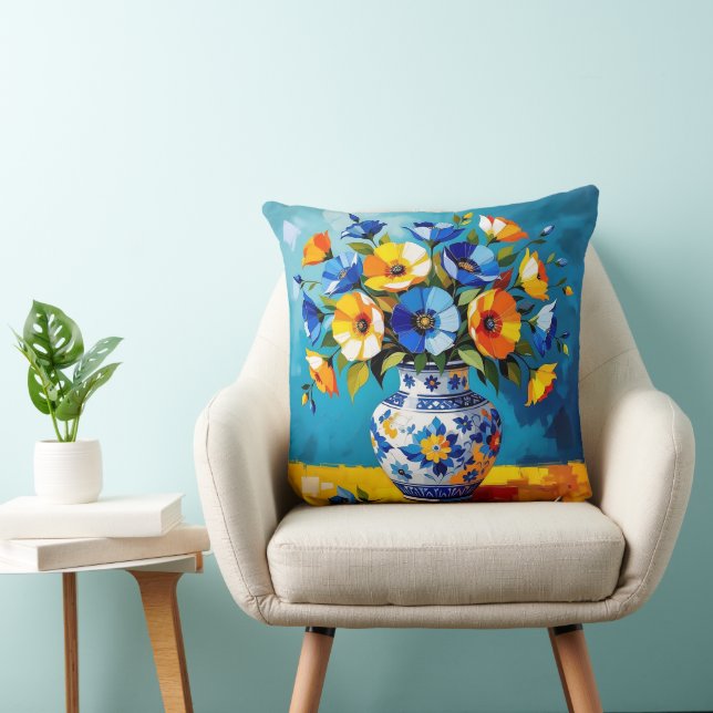 Beautiful Vase of Flowers  Cushion (Chair)