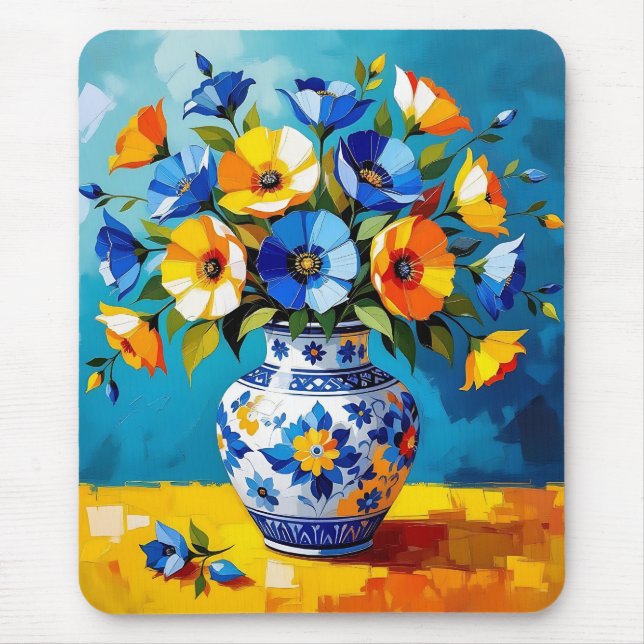 Beautiful Vase of Flowers  Mouse Pad (Front)