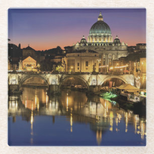 Beautiful Vatican City Rome Italy Glass Coaster