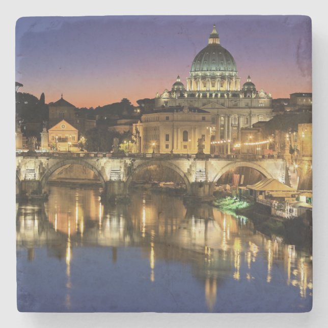 Beautiful Vatican City Rome Italy Stone Coaster (Front)