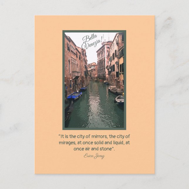 BEAUTIFUL VENICE/Bella Venezia!   Postcard (Front)