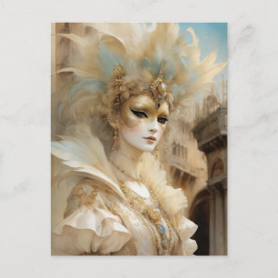Beautiful Venice Carnival Mask Postcard