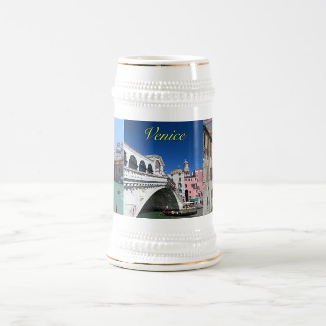 Beautiful Venice, Rialto Bridge Beer Stein (Center)