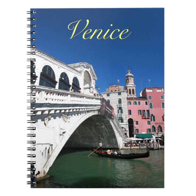 Beautiful Venice, Rialto Bridge Spiral Notebook (Front)