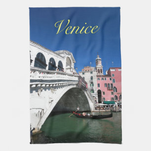 Beautiful Venice, Rialto Bridge Tea Towel