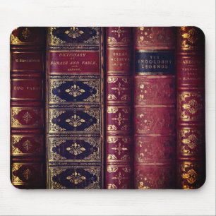Beautiful Very Old Book Spines Mouse Pad