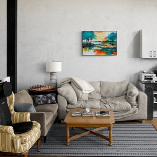 Beautiful Vibrant Colours Landscape Artwork Tile