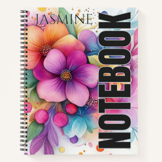 Beautiful Vibrant Floral Explosion Notebook