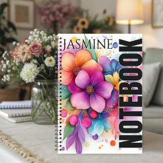 Beautiful Vibrant Floral Explosion Notebook