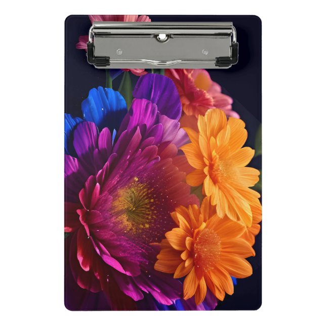 Beautiful Vibrant Flower Mix 2 Mini Clipboard (Front)