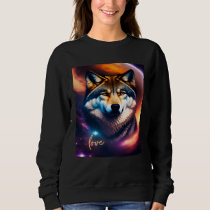 Beautiful Vibrant Wolf Nature s Beauty  4 Sweatshirt
