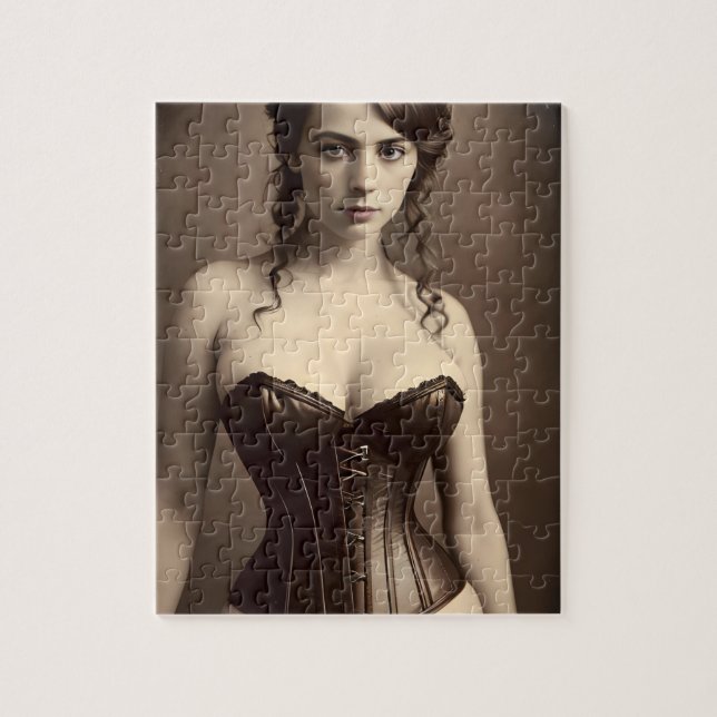 Beautiful Victorian Corset Woman Jigsaw Puzzle (Vertical)