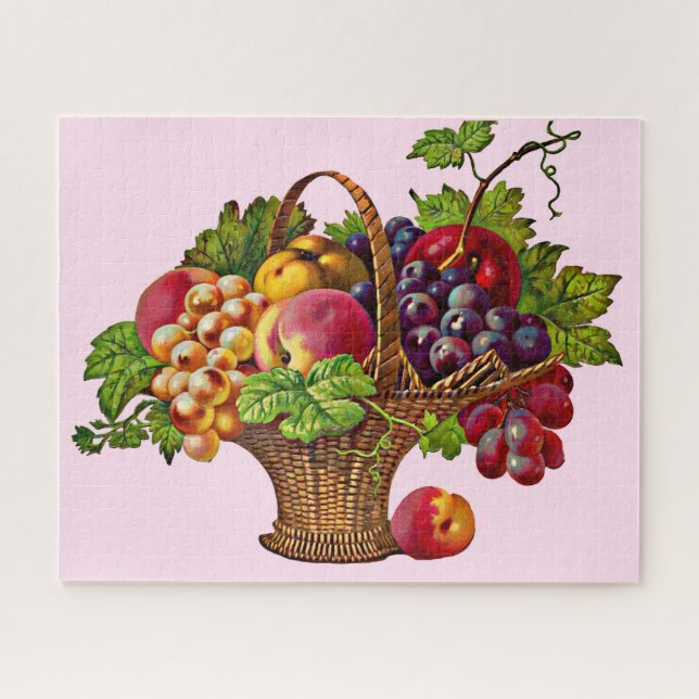 beautiful Victorian fruit basket  Jigsaw Puzzle (Horizontal)