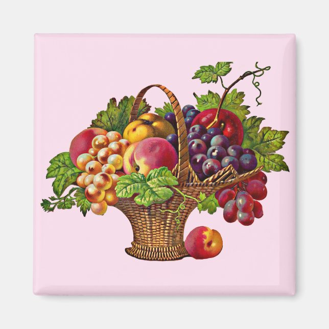 beautiful Victorian fruit basket Magnet (Front)