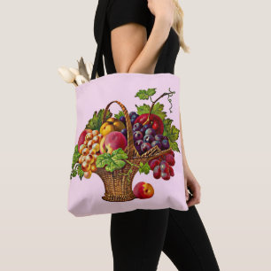 beautiful Victorian fruit basket print Tote Bag