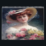 Beautiful Victorian Ladies Paintings  Calendar<br><div class="desc">Beautiful vintage art of lovely Victorian ladies.  Victorian Paintings  Calendar. On each month you can add the names of anyone having a Birthday,  Anniversary  or Wedding,  just add your information choose a font and colour. Very cute.</div>
