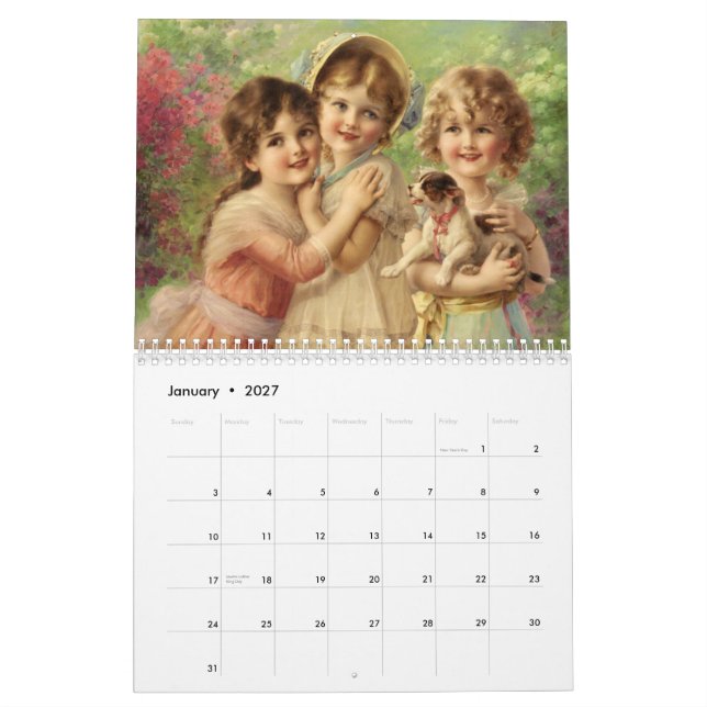 Beautiful Victorian Ladies Paintings Calendar (Jan 2027)