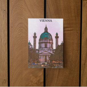 Beautiful Vienna Austria Church Architecture Postcard