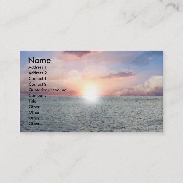 Beautiful View Business Card (Front)