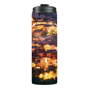 Beautiful view Goreme at night. Famous centre of b Thermal Tumbler